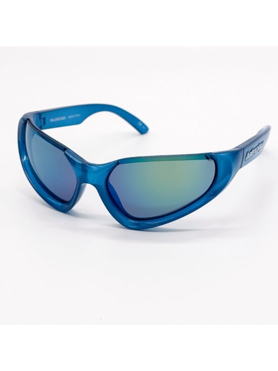 NEW BALENCIAGA BB0202S 003 SUNGLASSES BLUE OVERSIZED WOMEN EYEWEAR BALENCIAGA main image 5